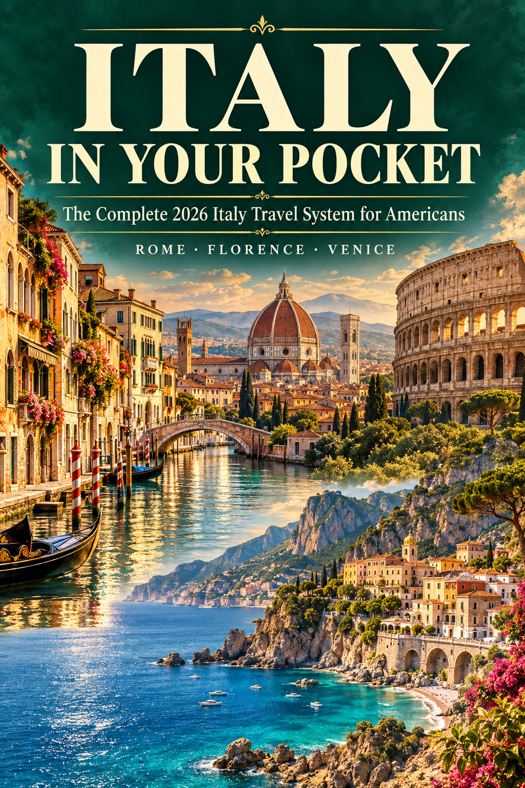 Actual cover of the 63-page Italy in Your Pocket travel guide